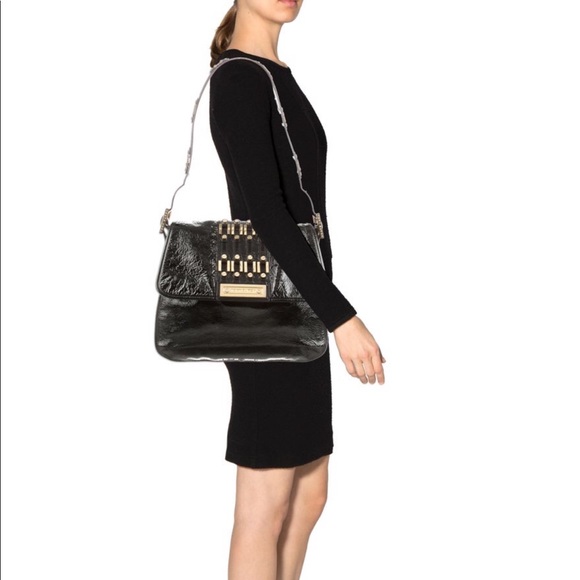 Tory Burch Handbags - Tory Burch Black Patent Leather Shoulder Bag
